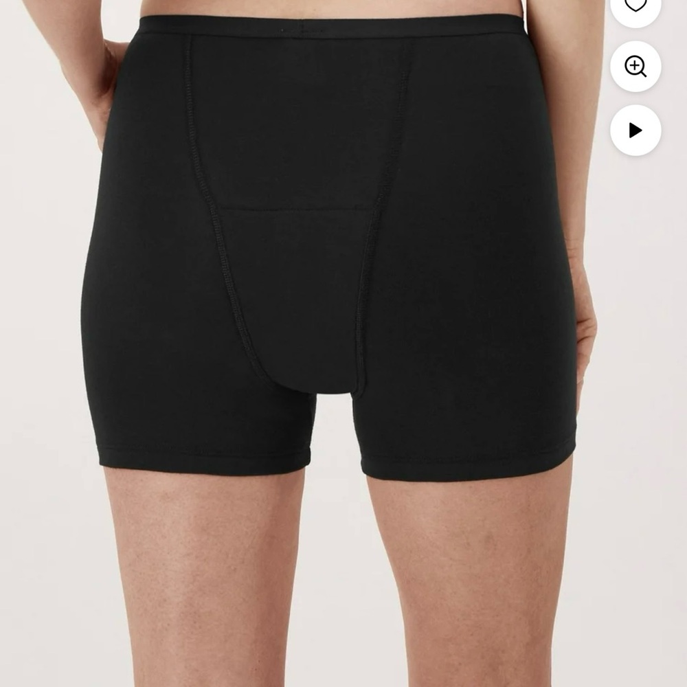 Hanes Comfort Super Period Protection Boxer  Briefs in Black, 2 pack, 5/Medium - Picture 7 of 10